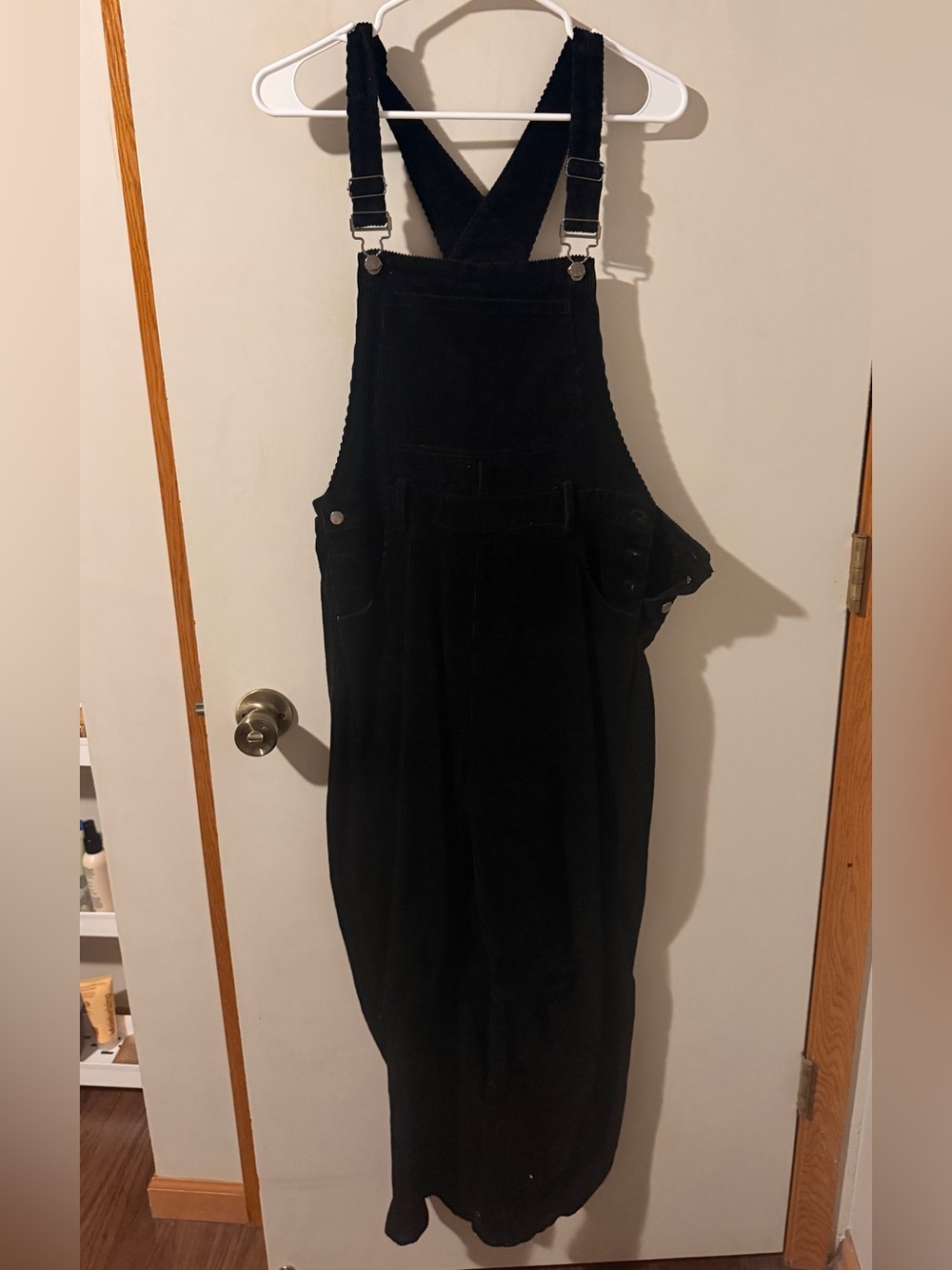 Amazon Black Corduroy Overall Jumpsuit